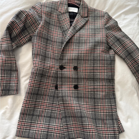 Sandro Jackets & Blazers - Sandro Classic Gray Wool Double-Breasted Blazer